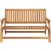 Trädgårdsbänk 122.5x77x74 cm Massivt akaciaträ vidaXL 122 x 78 x 73 cm – miniatyr 5