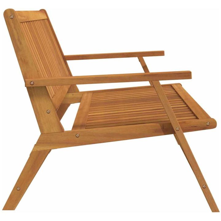 Trädgårdsbänk 122.5x77x74 cm Massivt akaciaträ vidaXL 122 x 78 x 73 cm – bild 6