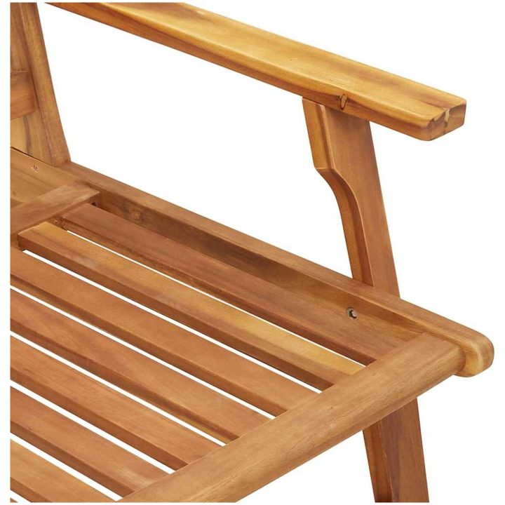 Trädgårdsbänk 122.5x77x74 cm Massivt akaciaträ vidaXL 122 x 78 x 73 cm – bild 7