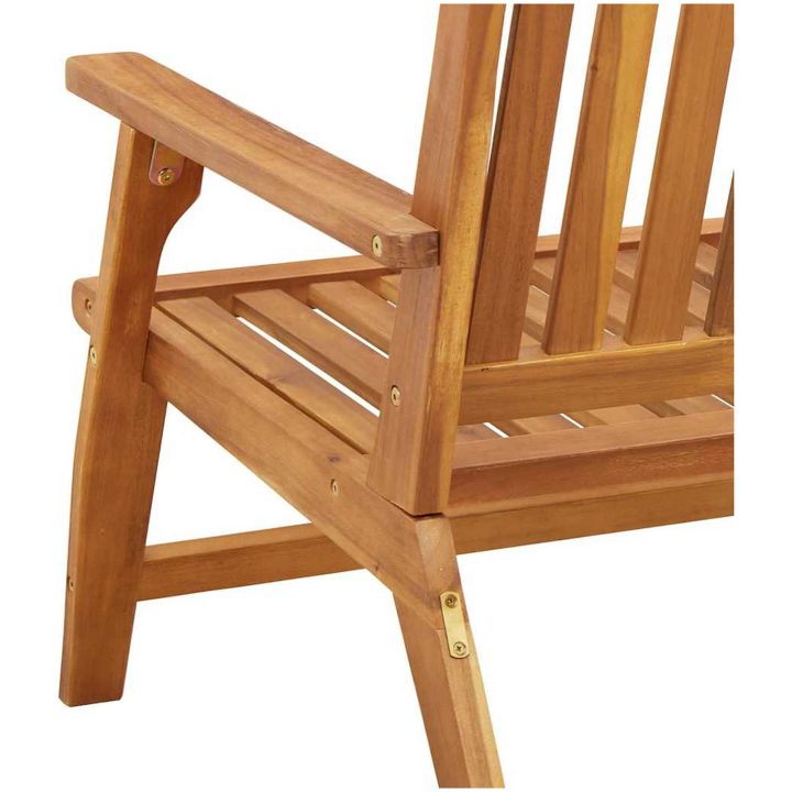 Trädgårdsbänk 122.5x77x74 cm Massivt akaciaträ vidaXL 122 x 78 x 73 cm – bild 9