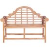 Trädgårdsbänk 127x58,5x92,5 cm massiv teak vidaXL – miniatyr 2