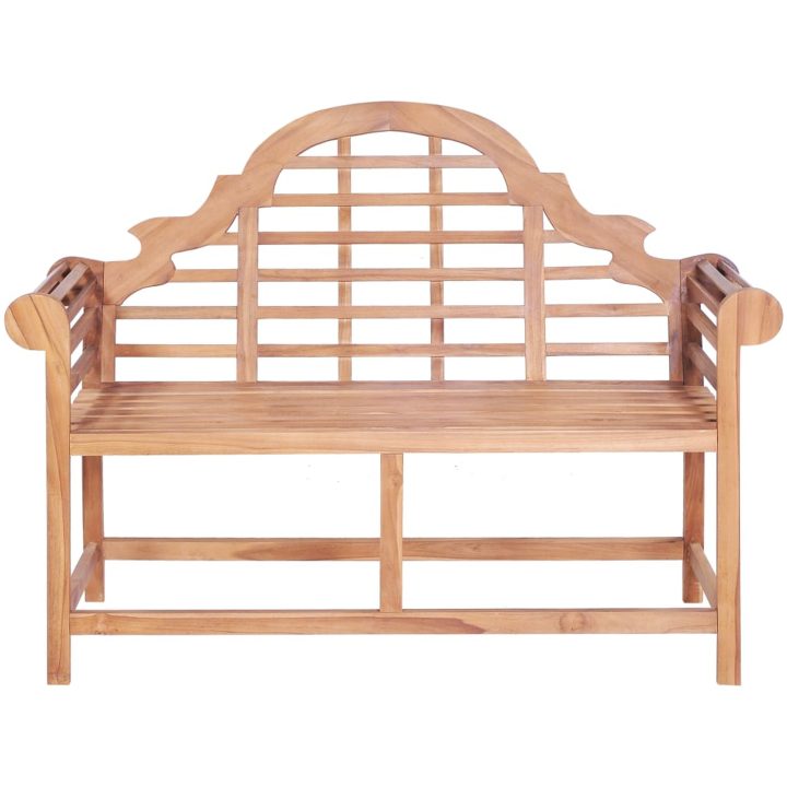 Trädgårdsbänk 127x58,5x92,5 cm massiv teak vidaXL – bild 2