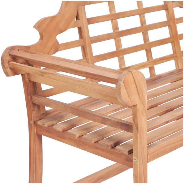 Trädgårdsbänk 127x58,5x92,5 cm massiv teak vidaXL – bild 4