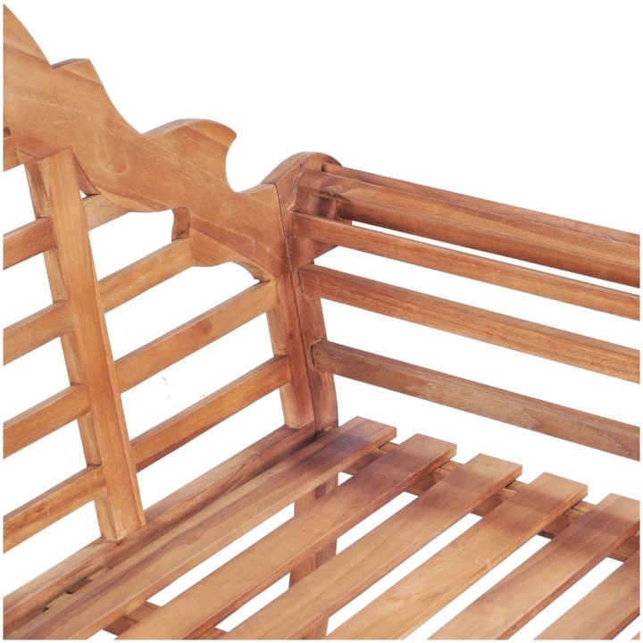 Trädgårdsbänk 127x58,5x92,5 cm massiv teak vidaXL – bild 5
