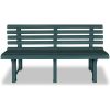 Trädgårdsbänk 145,5 cm plast grön vidaXL – miniatyr 2