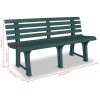 Trädgårdsbänk 145,5 cm plast grön vidaXL – miniatyr 6