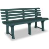 Trädgårdsbänk 145,5 cm plast grön vidaXL – miniatyr 1
