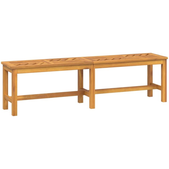 Trädgårdsbänk 150 cm massivt akaciaträ vidaXL 150 x 35 x 45 cm – bild 2