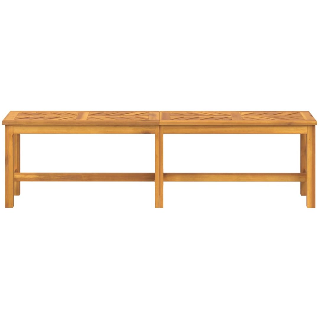 Trädgårdsbänk 150 cm massivt akaciaträ vidaXL 150 x 35 x 45 cm – bild 3