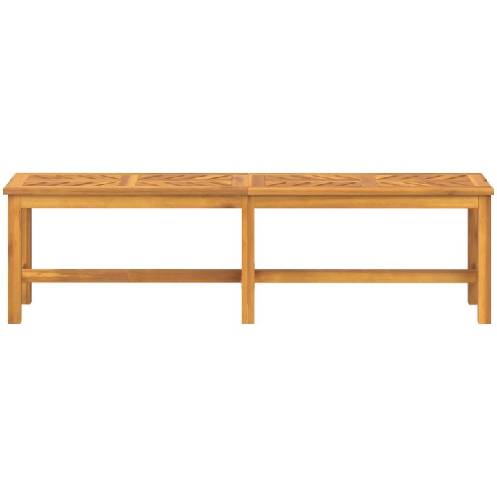 Trädgårdsbänk 150 cm massivt akaciaträ vidaXL 150 x 35 x 45 cm – bild 3
