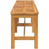 Trädgårdsbänk 150 cm massivt akaciaträ vidaXL 150 x 35 x 45 cm – miniatyr 4