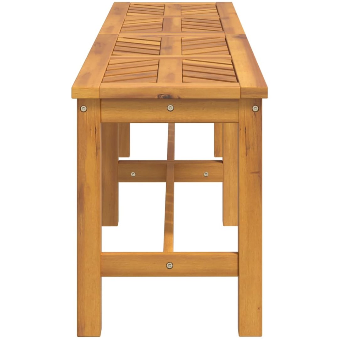 Trädgårdsbänk 150 cm massivt akaciaträ vidaXL 150 x 35 x 45 cm – bild 4