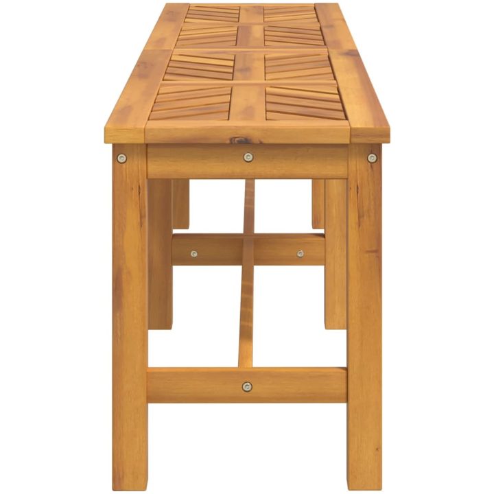 Trädgårdsbänk 150 cm massivt akaciaträ vidaXL 150 x 35 x 45 cm – bild 4