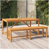 Trädgårdsbänk 150 cm massivt akaciaträ vidaXL