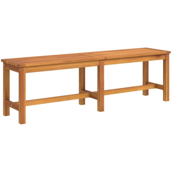 Trädgårdsbänk 150x35x45 cm massivt akaciaträ vidaXL – bild 2
