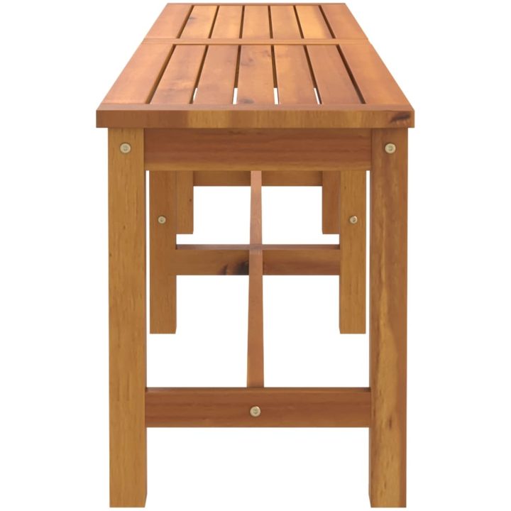Trädgårdsbänk 150x35x45 cm massivt akaciaträ vidaXL – bild 4