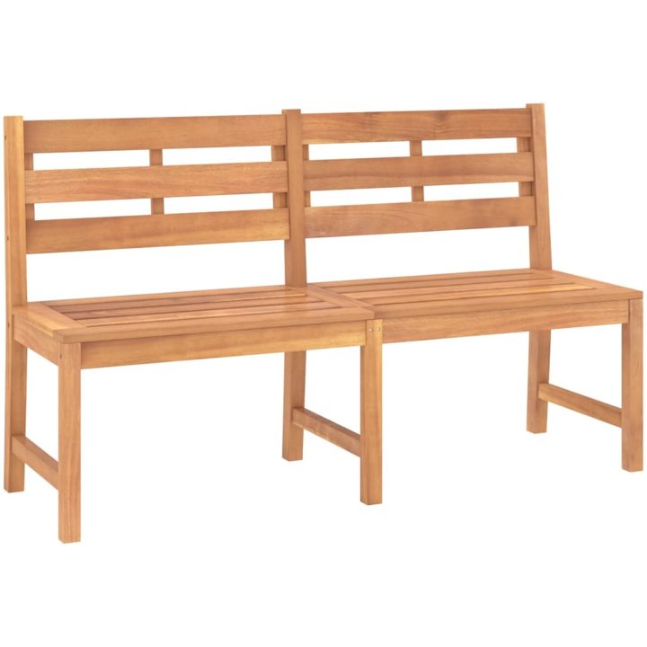 Trädgårdsbänk 180 cm massiv teak vidaXL 150 x 59 x 90 cm – bild 2