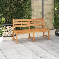Trädgårdsbänk 180 cm massiv teak vidaXL