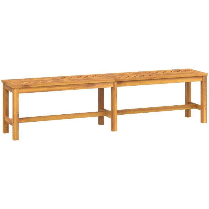 Trädgårdsbänk 180 cm massivt akaciaträ vidaXL 180 x 35 x 45 cm – bild 2