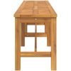 Trädgårdsbänk 180 cm massivt akaciaträ vidaXL 180 x 35 x 45 cm – miniatyr 4
