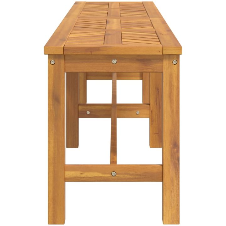 Trädgårdsbänk 180 cm massivt akaciaträ vidaXL 180 x 35 x 45 cm – bild 4