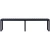 Trädgårdsbänk 180 cm PS-skiva svart vidaXL 180 x 40 x 45 cm – miniatyr 2