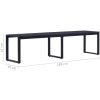 Trädgårdsbänk 180 cm PS-skiva svart vidaXL 180 x 40 x 45 cm – miniatyr 5