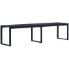 Trädgårdsbänk 180 cm PS-skiva svart vidaXL 180 x 40 x 45 cm – miniatyr 1