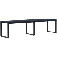 Trädgårdsbänk 180 cm PS-skiva svart vidaXL