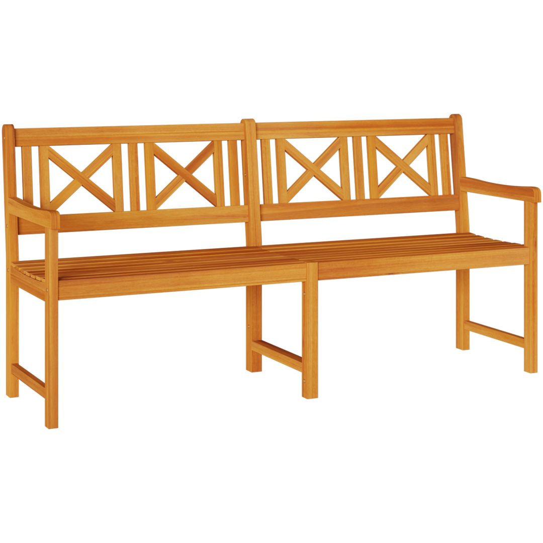 Trädgårdsbänk 180x56x90 cm Solid Wood Acacia vidaXL 180 x 55.5 x 90 cm – bild 2