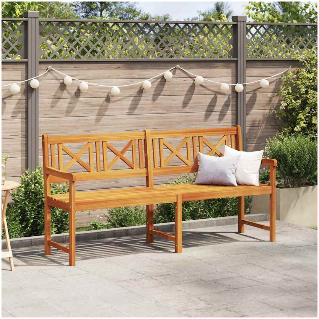 Trädgårdsbänk 180x56x90 cm Solid Wood Acacia vidaXL 180 x 55.5 x 90 cm – bild 3