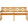 Trädgårdsbänk 180x56x90 cm Solid Wood Acacia vidaXL 180 x 55.5 x 90 cm – miniatyr 4