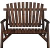 Trädgårdsbänk 2-sits 119x85x98 cm massivt granträ vidaXL – miniatyr 3