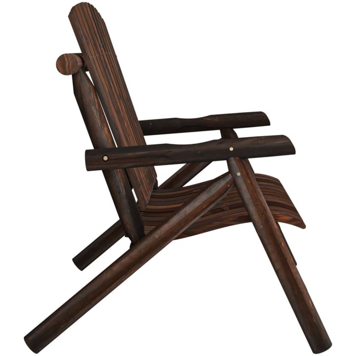 Trädgårdsbänk 2-sits 119x85x98 cm massivt granträ vidaXL – bild 4