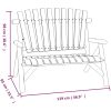 Trädgårdsbänk 2-sits 119x85x98 cm massivt granträ vidaXL – miniatyr 6