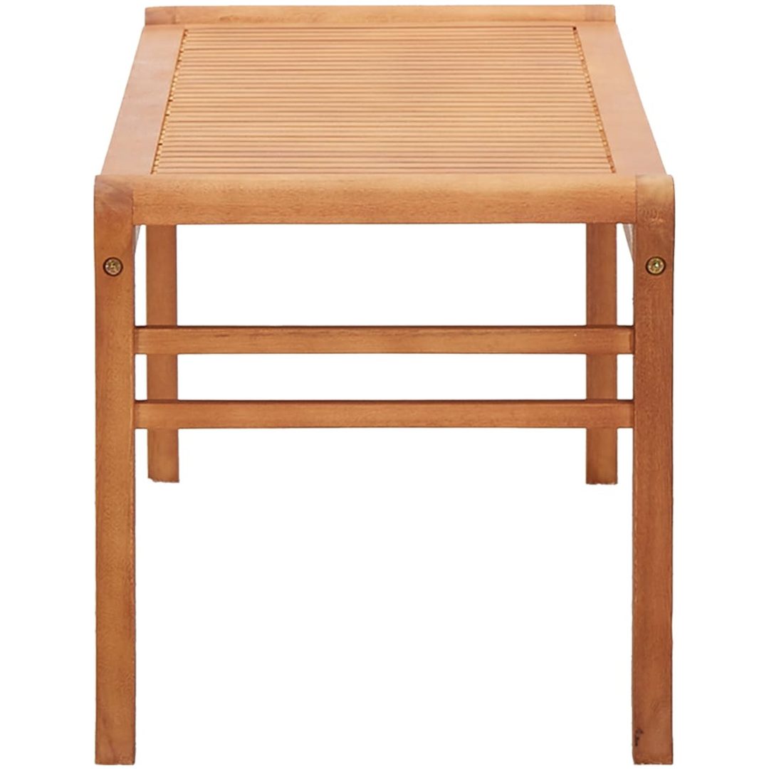 Trädgårdsbänk 2-sits 120 cm massivt eukalyptusträ vidaXL 120 x 44 x 45 cm – bild 3