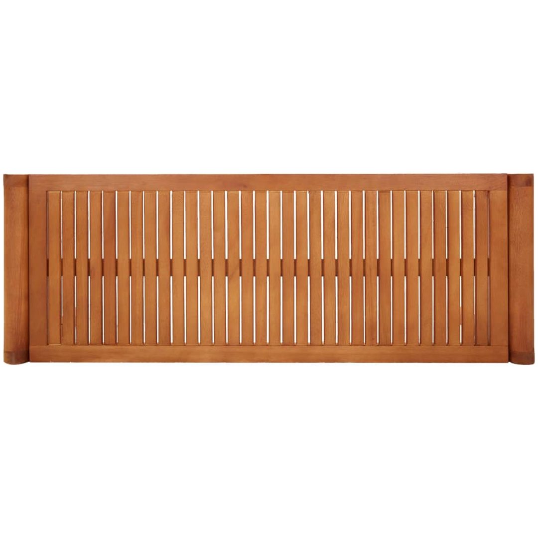 Trädgårdsbänk 2-sits 120 cm massivt eukalyptusträ vidaXL 120 x 44 x 45 cm – bild 4