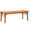 Trädgårdsbänk 2-sits 120 cm massivt eukalyptusträ vidaXL 120 x 44 x 45 cm – miniatyr 6