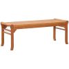 Trädgårdsbänk 2-sits 120 cm massivt eukalyptusträ vidaXL 120 x 44 x 45 cm – miniatyr 1