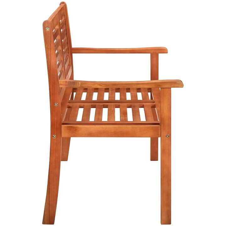 Trädgårdsbänk 2-sits med dyna massivt eukalyptusträ vidaXL 120 cm – bild 4
