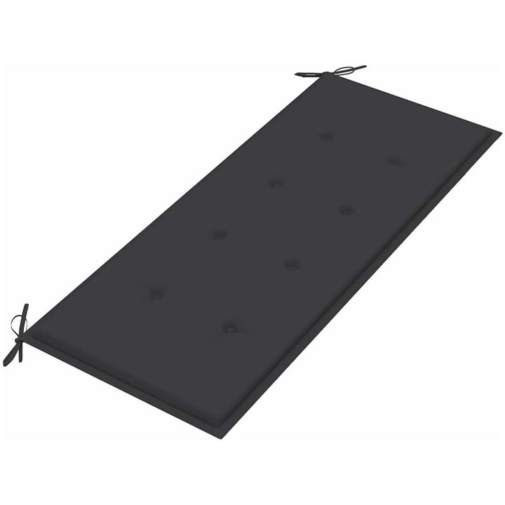Trädgårdsbänk 2-sits med dyna massivt eukalyptusträ vidaXL 120 cm – bild 8