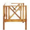 Trädgårdsbänk 2-sits med dynor massivt akaciaträ vidaXL 122 cm – miniatyr 4