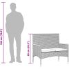 Trädgårdsbänk 2-sits med dynor och bord grå konstrotting vidaXL – miniatyr 12