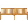 Trädgårdsbänk 219 cm massivt akaciaträ vidaXL 219 x 55.5 x 90 cm – miniatyr 3