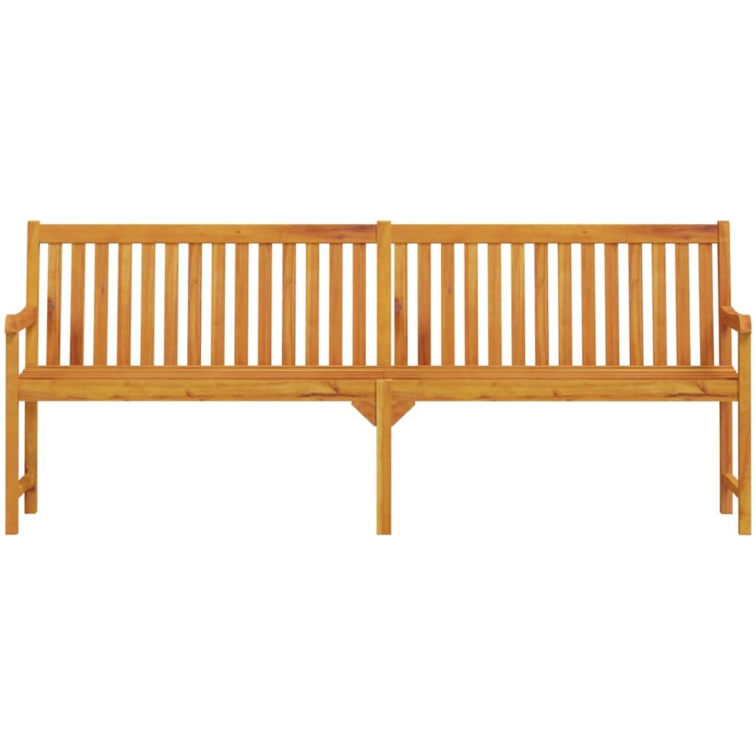 Trädgårdsbänk 219 cm massivt akaciaträ vidaXL 219 x 55.5 x 90 cm – bild 3