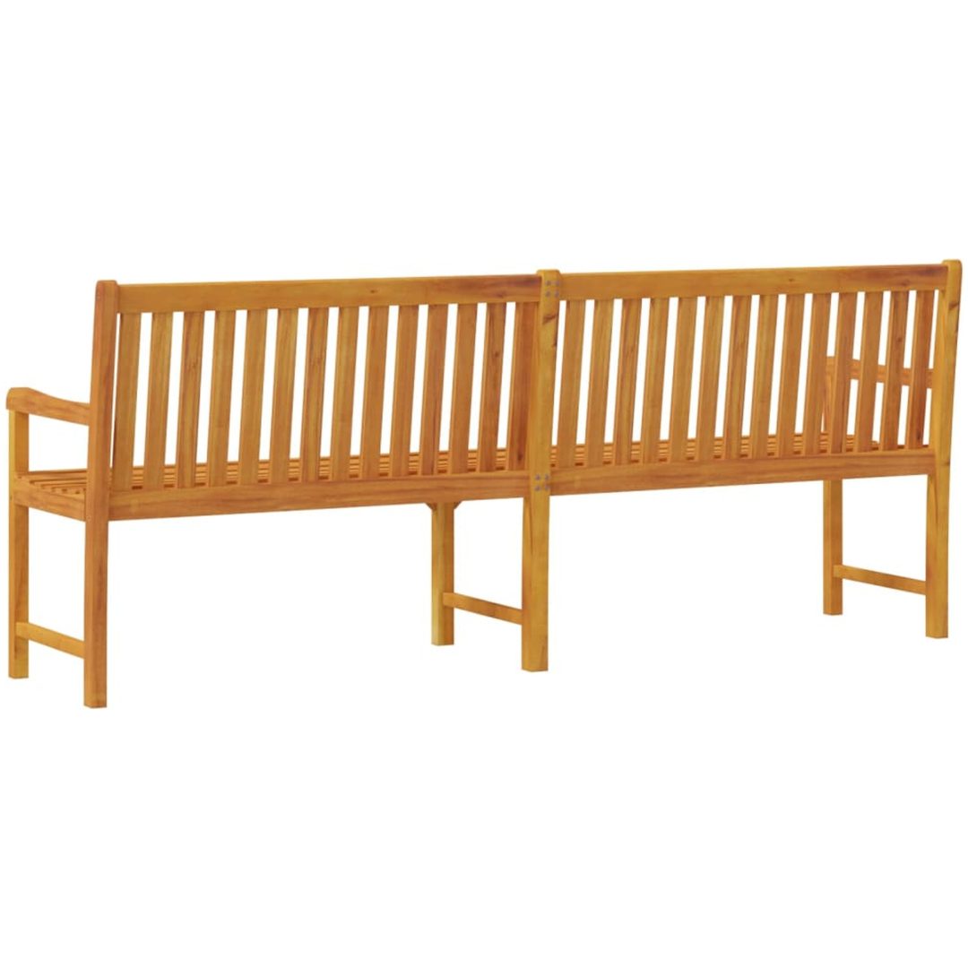 Trädgårdsbänk 219 cm massivt akaciaträ vidaXL 219 x 55.5 x 90 cm – bild 5