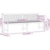 Trädgårdsbänk 219 cm massivt akaciaträ vidaXL 219 x 55.5 x 90 cm – miniatyr 7