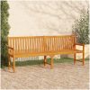 Trädgårdsbänk 219 cm massivt akaciaträ vidaXL 219 x 55.5 x 90 cm – miniatyr 1