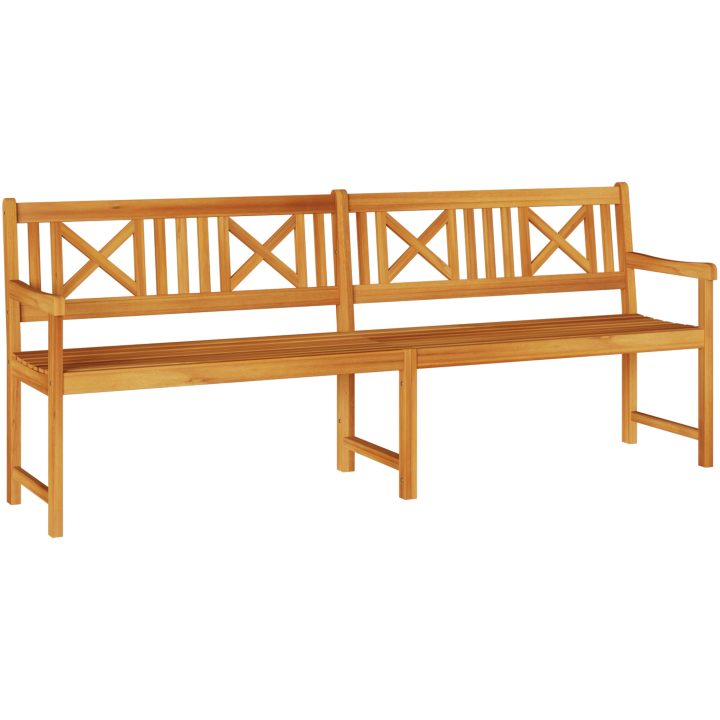 Trädgårdsbänk 220x56x90 cm Massiv trä Akaciaträ vidaXL 219 x 55.5 x 90 cm – bild 2