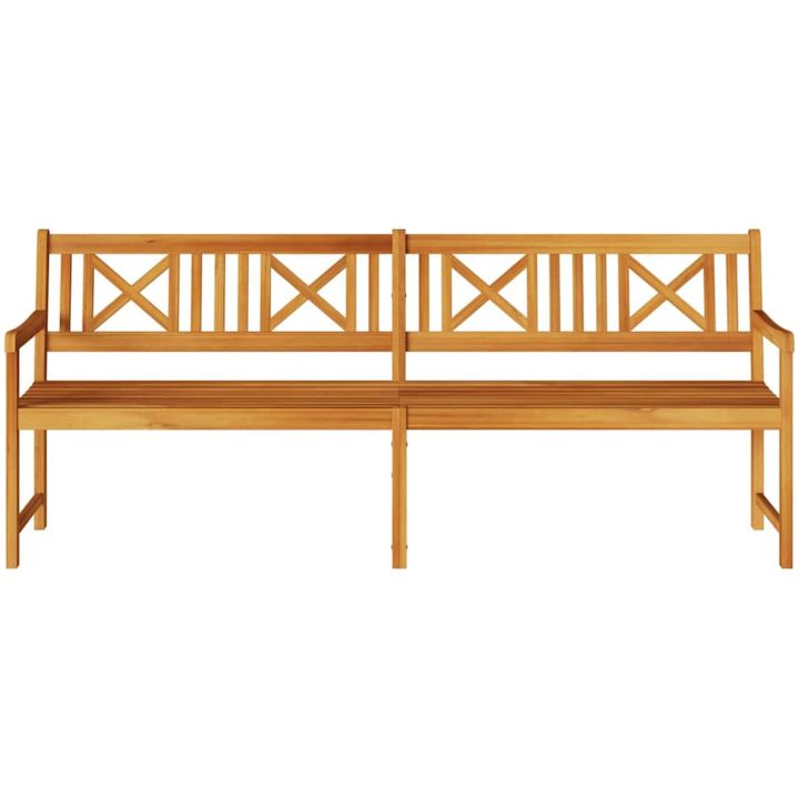 Trädgårdsbänk 220x56x90 cm Massiv trä Akaciaträ vidaXL 219 x 55.5 x 90 cm – bild 4